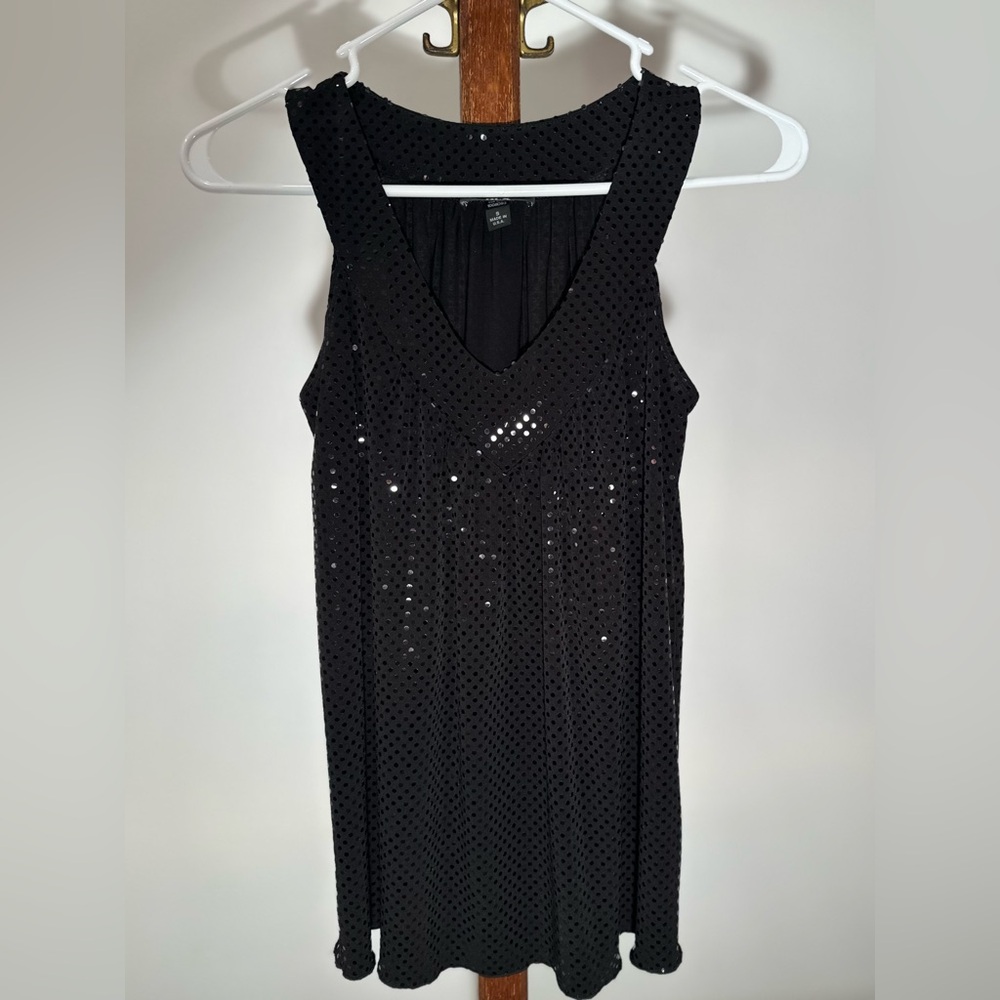 Vintage black sequin tank never worn